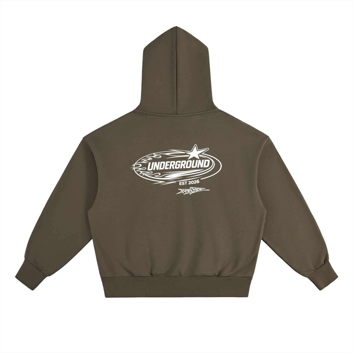 Essential Heavyweight Fleece Hoodie - Underground collection by RAW RIDE™