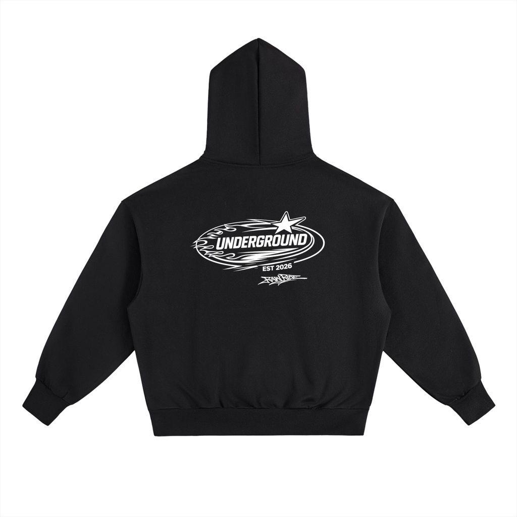 Essential Heavyweight Fleece Hoodie - Underground collection by RAW RIDE™
