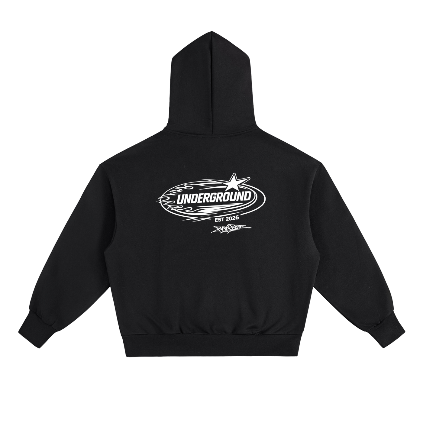 Essential Heavyweight Fleece Hoodie - Underground collection by RAW RIDE™